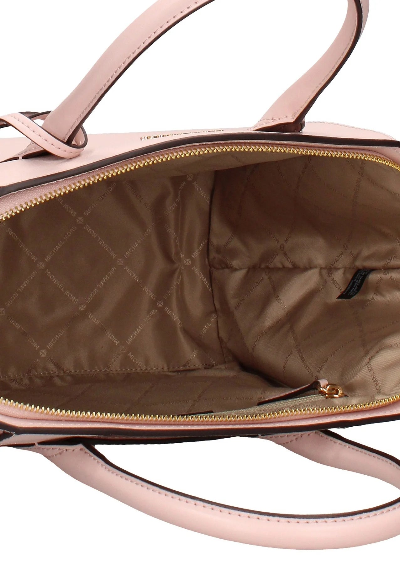 MICHAEL KORS BORSA A MANO ROSA CON LUGO MK SUI LATI
