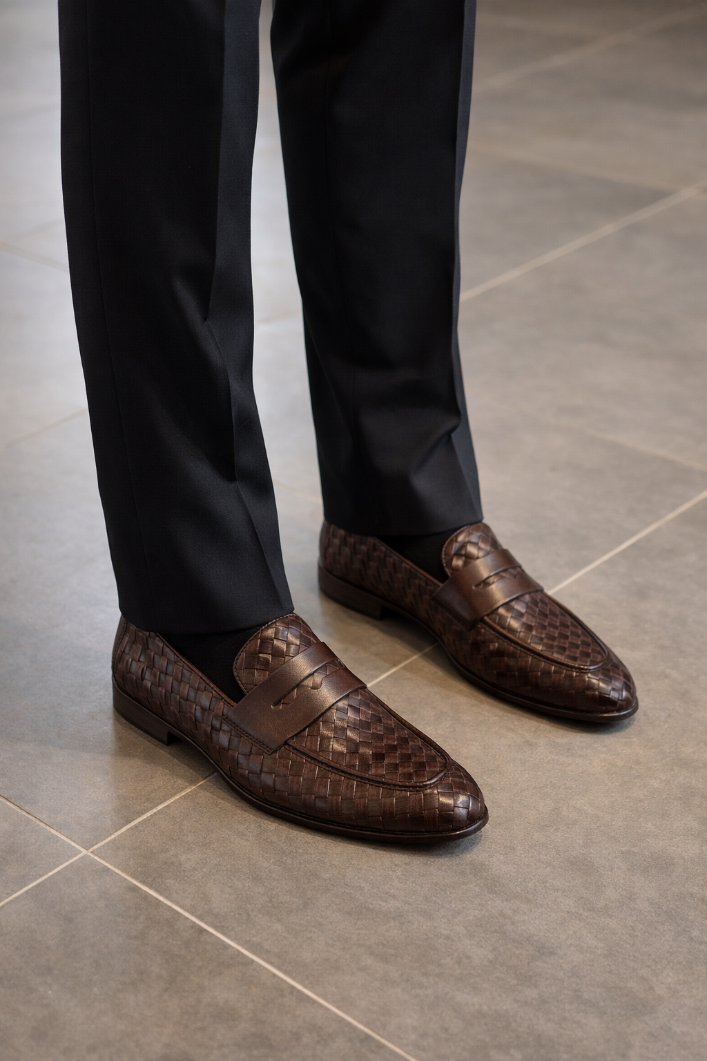 scarpa mocassino in pelle marrone - botticelli