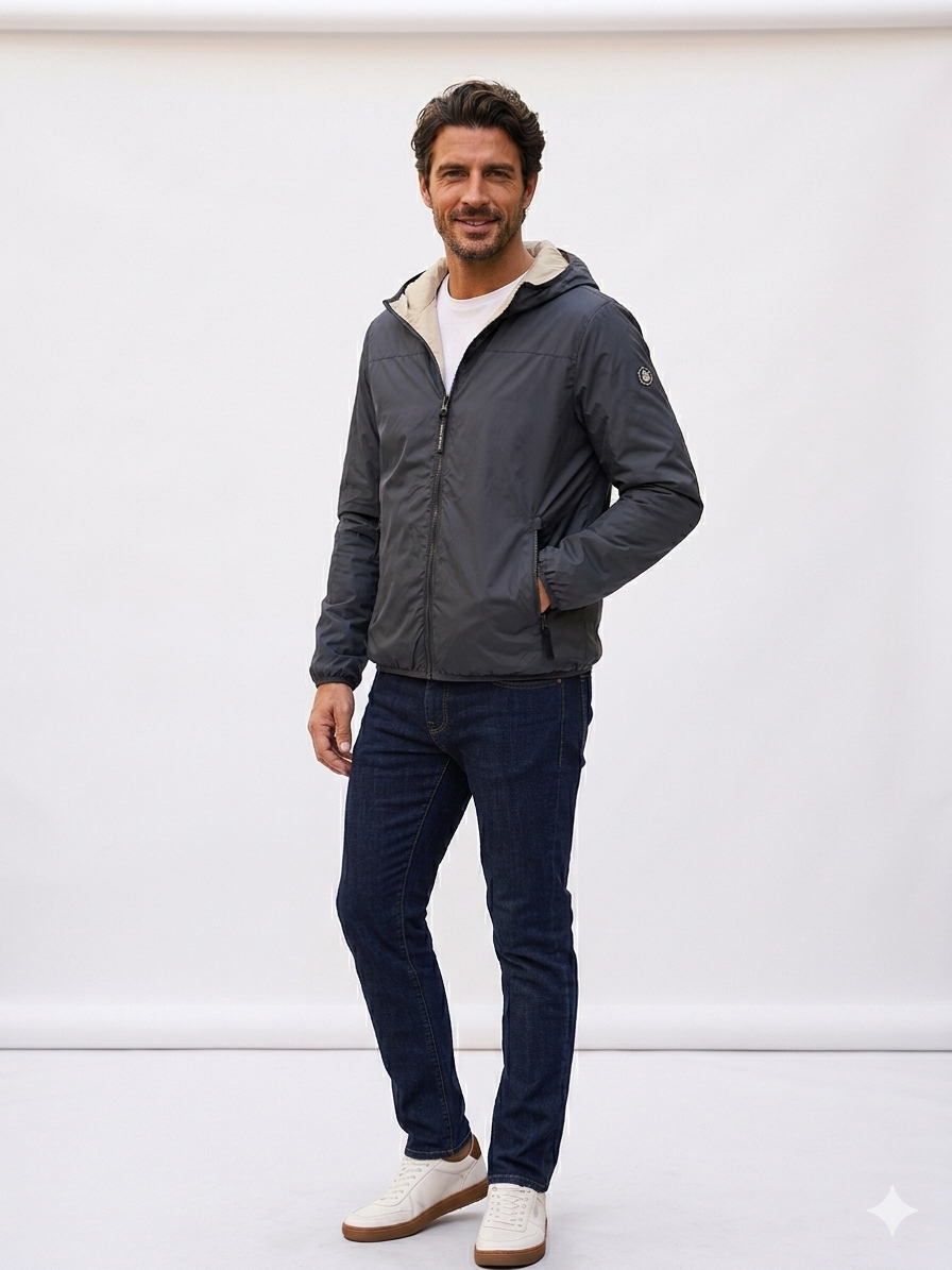 GIUBBINO LUMBERJACK GRIGGIO REVERSIBILE