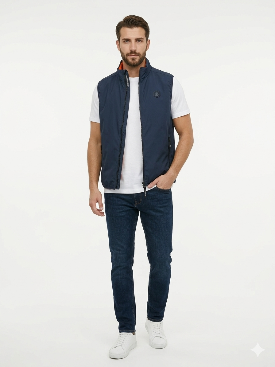 GILET LUMBERJACK BLU