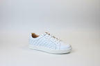 sneakers in pelle intrecciata bianca - botticelli
