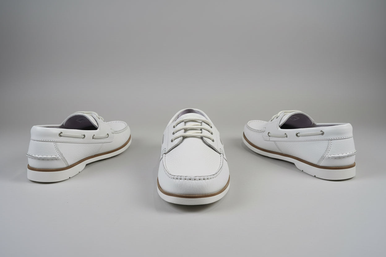 scarpa mocassino in pelle bianca - botticelli