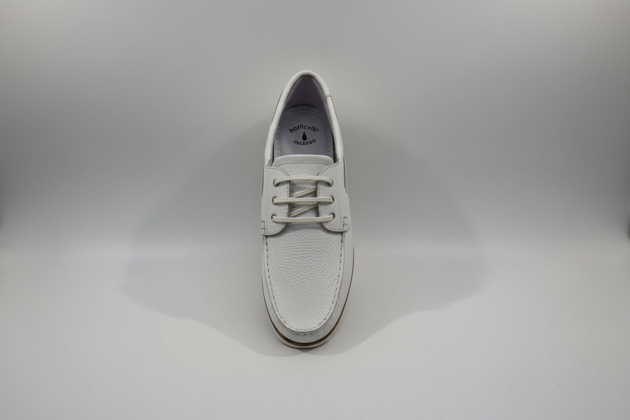 scarpa mocassino in pelle bianca - botticelli