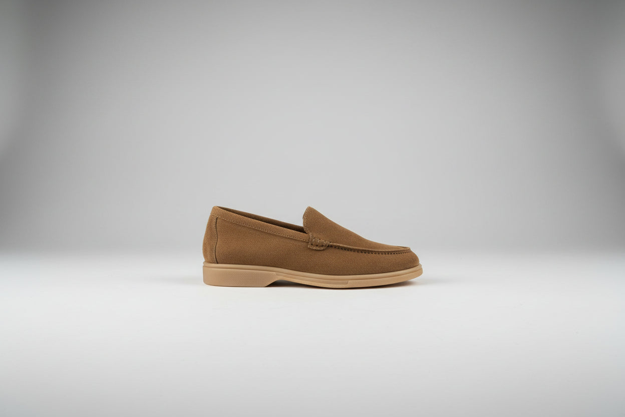 SCARPA MOCASSINO CAMOSCIO taupe