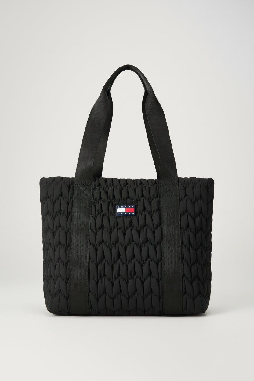 BORSA DONNA TOMMY HILFIGER NERA DA SPIAGGIA