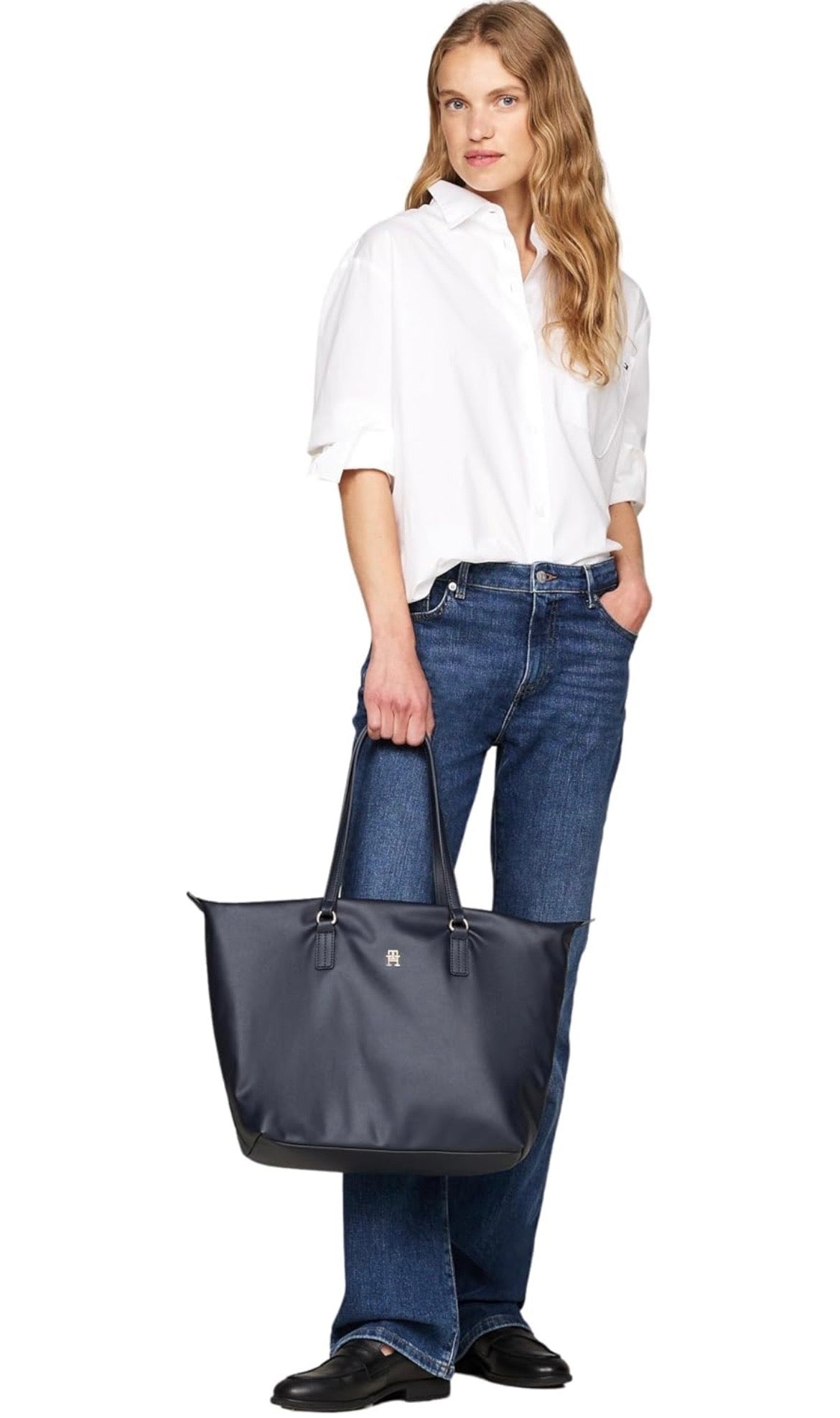 BORSA TOMMY HILFIGER DONNA POPETTE SOFT TOTE BLU NAVY