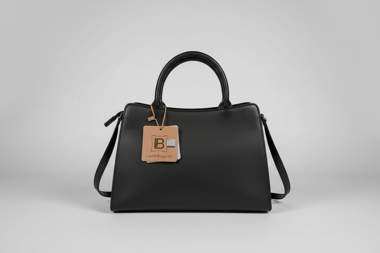 BORSA LAURA BIAGIOTTI NERA IN PELLE MODELLO CLASS
