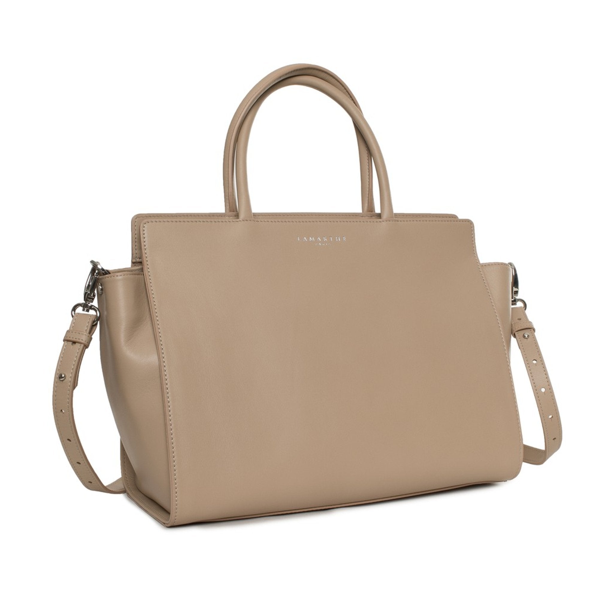 lamarthe borsa a spalla rosa in pelle made in italy