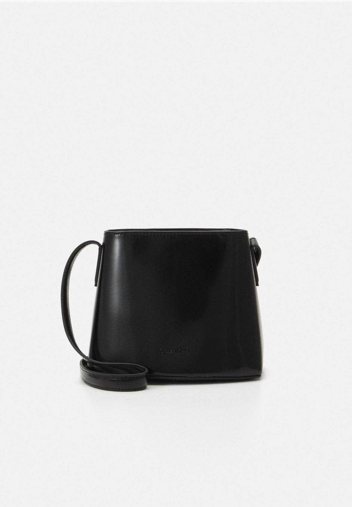 borsa mini Calvin Klein Refined Sculpt lucida nera