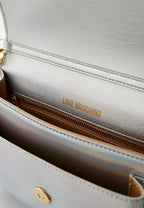 LOVE MOSCHINO BORSA CON TRACOLLA ARGENTO LAMINATO
