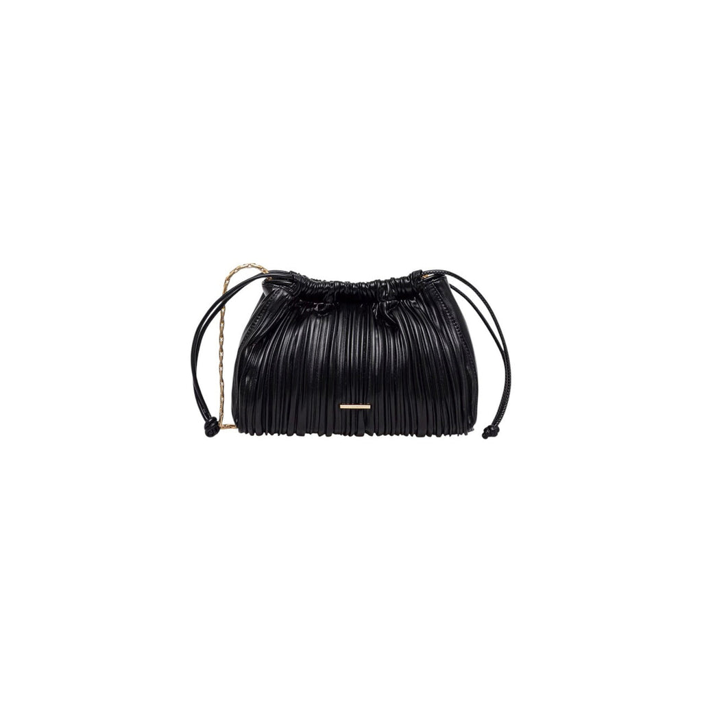 CALVIN KLEIN BLACK SHOULDER BAG WITH SILVER STRAP