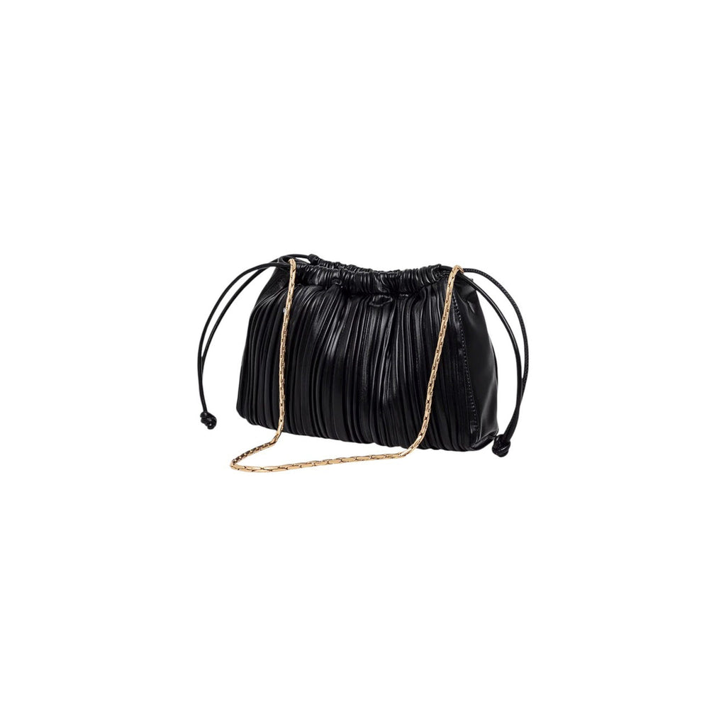 CALVIN KLEIN BLACK SHOULDER BAG WITH SILVER STRAP