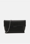 CALVIN KLEIN BORSA NERA CON TRACOLLA ARGENTO 
LINEAR SHOULDER BAG SM PEBBLE