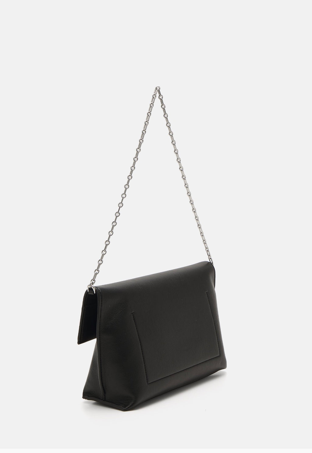 CALVIN KLEIN BORSA NERA CON TRACOLLA ARGENTO 
LINEAR SHOULDER BAG SM PEBBLE