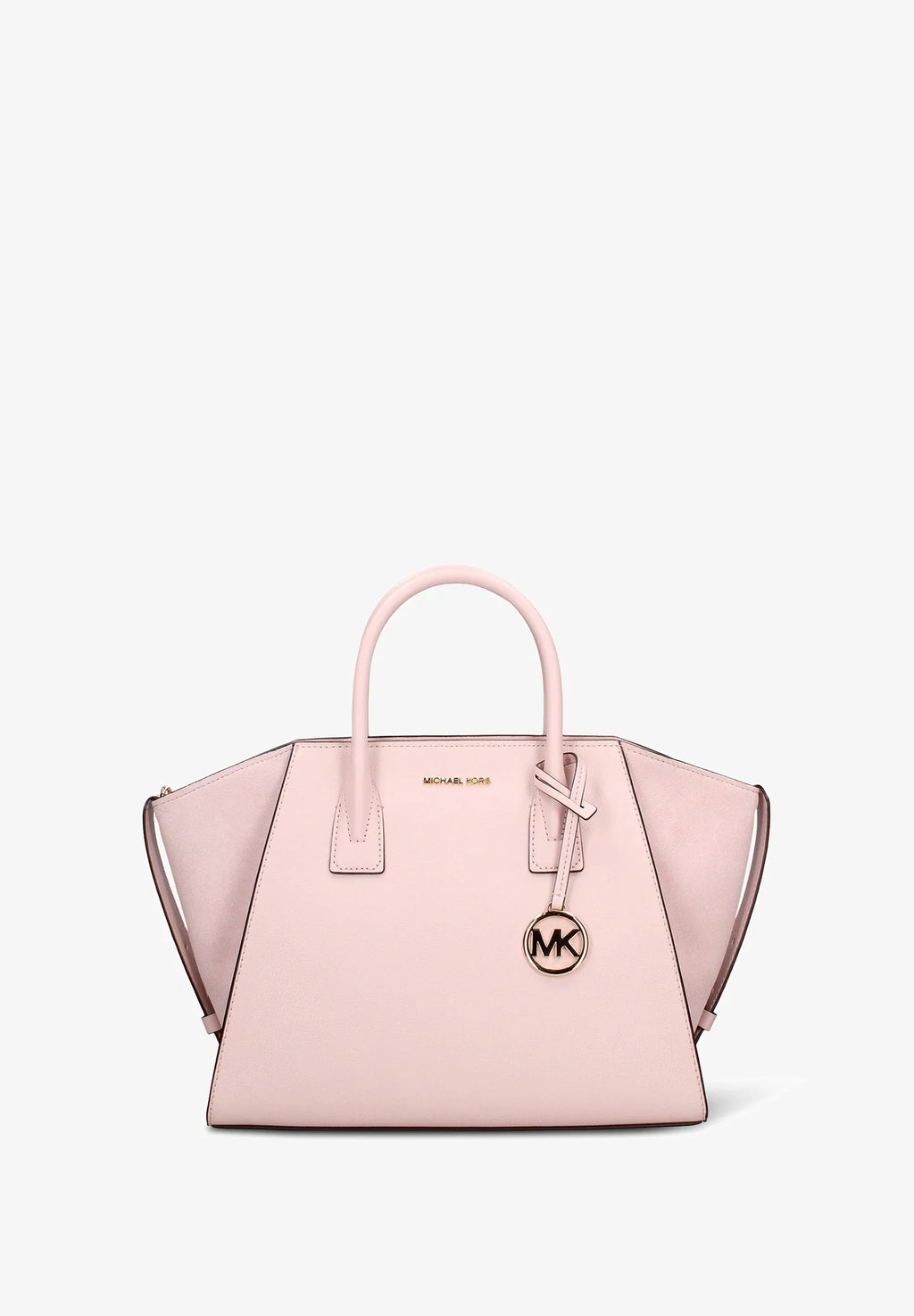 MICHAEL KORS BORSA A MANO ROSA CON LUGO MK SUI LATI
